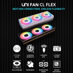 Lian Li UNI Fan CL Flex 120, Reverse Blade ARGB, 3 Pack, Black - Image 2