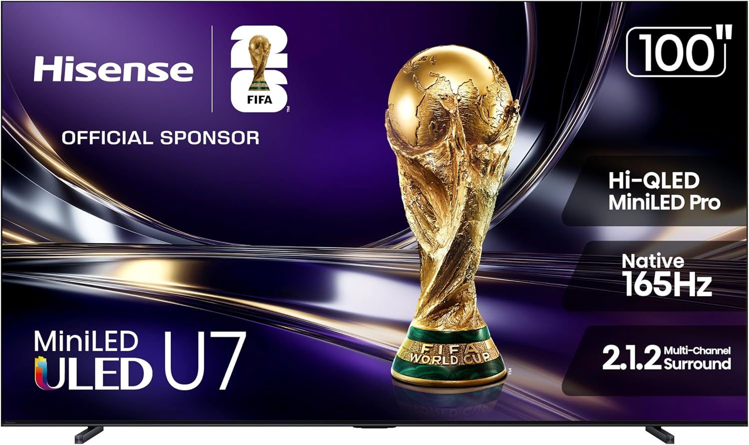 81HhBrLkNcL._AC_SL1500_.jpg Hisense 100" U7 Mini-LED ULED 4K UHD Best Premium Gaming Smart Google TV - Image 1