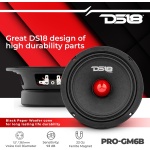 DS18 PRO-GM6B Loudspeaker - 6.5", Midrange, Red Aluminum Bullet, 480W Max, 140W - Image 3