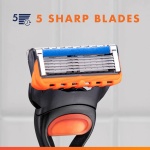 Gillette Fusion5 Razors for Men, 1 Razor, 4 Blade Refills, Lubrastrip for a More - Image 5