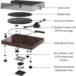 Fluance RT82 Reference High Fidelity Vinyl Turntable Record Player with Ortofon - Image 5
