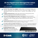 D-Link 28-Port Gigabit Smart Managed PoE+ Switch, 24 PoE+ Ports (370W) + 4 SFP - Image 11